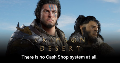 Crimson Desert gameplay showing open world RPG without cash shop systems