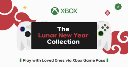 Xbox Lunar New Year celebration promoting Xbox Game Pass games for families and friends
